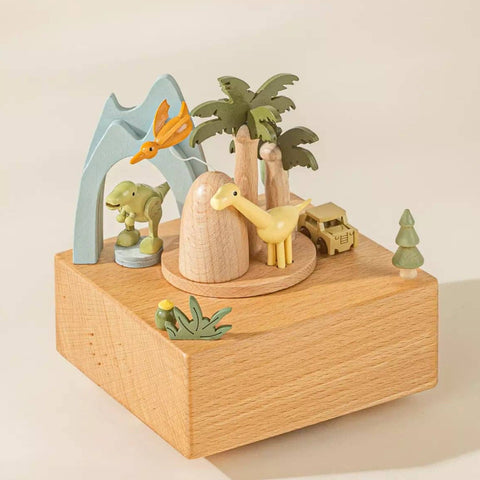 Wooden Music Box - Dinosaures World 3yrs+