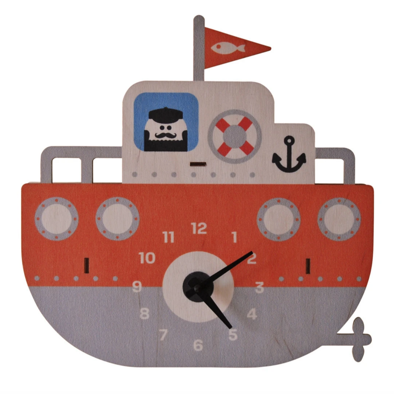 Tugboat Clock (No Pendulum)