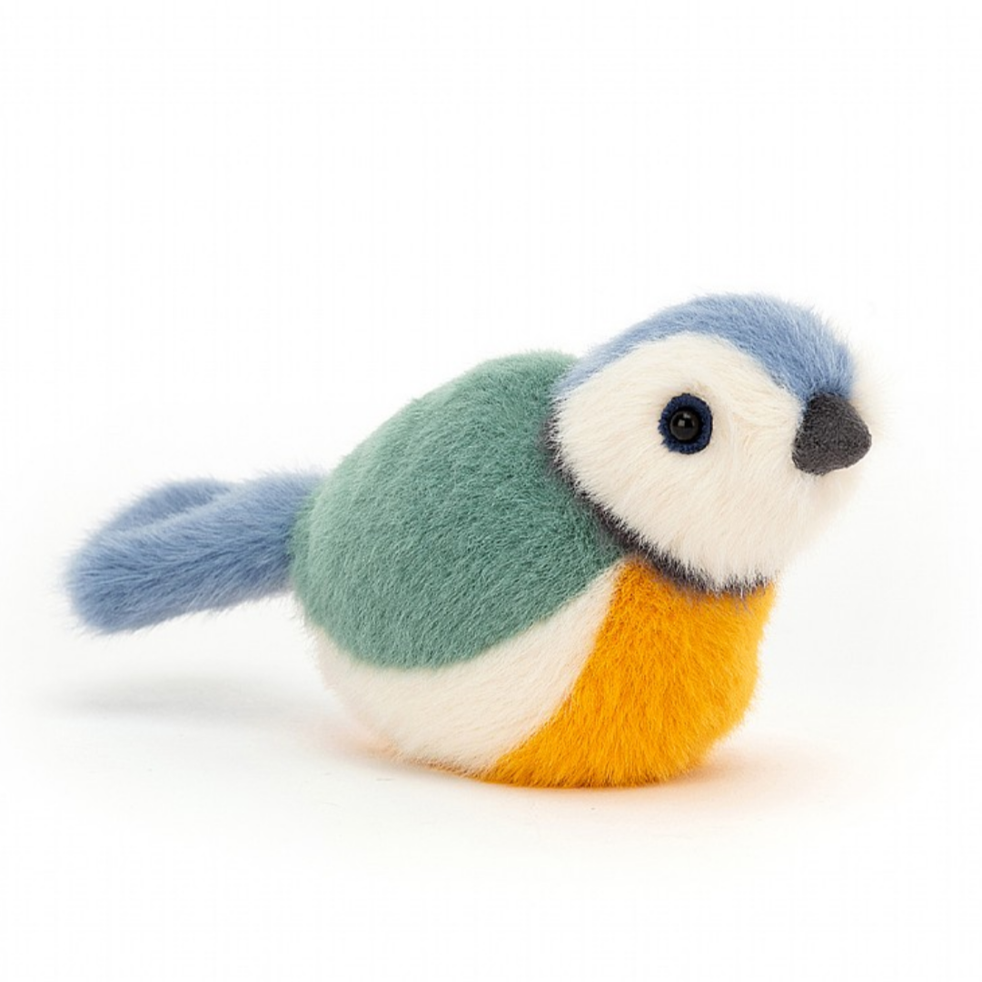 jellycat plush of blue, white and yellow Blue tit birdling