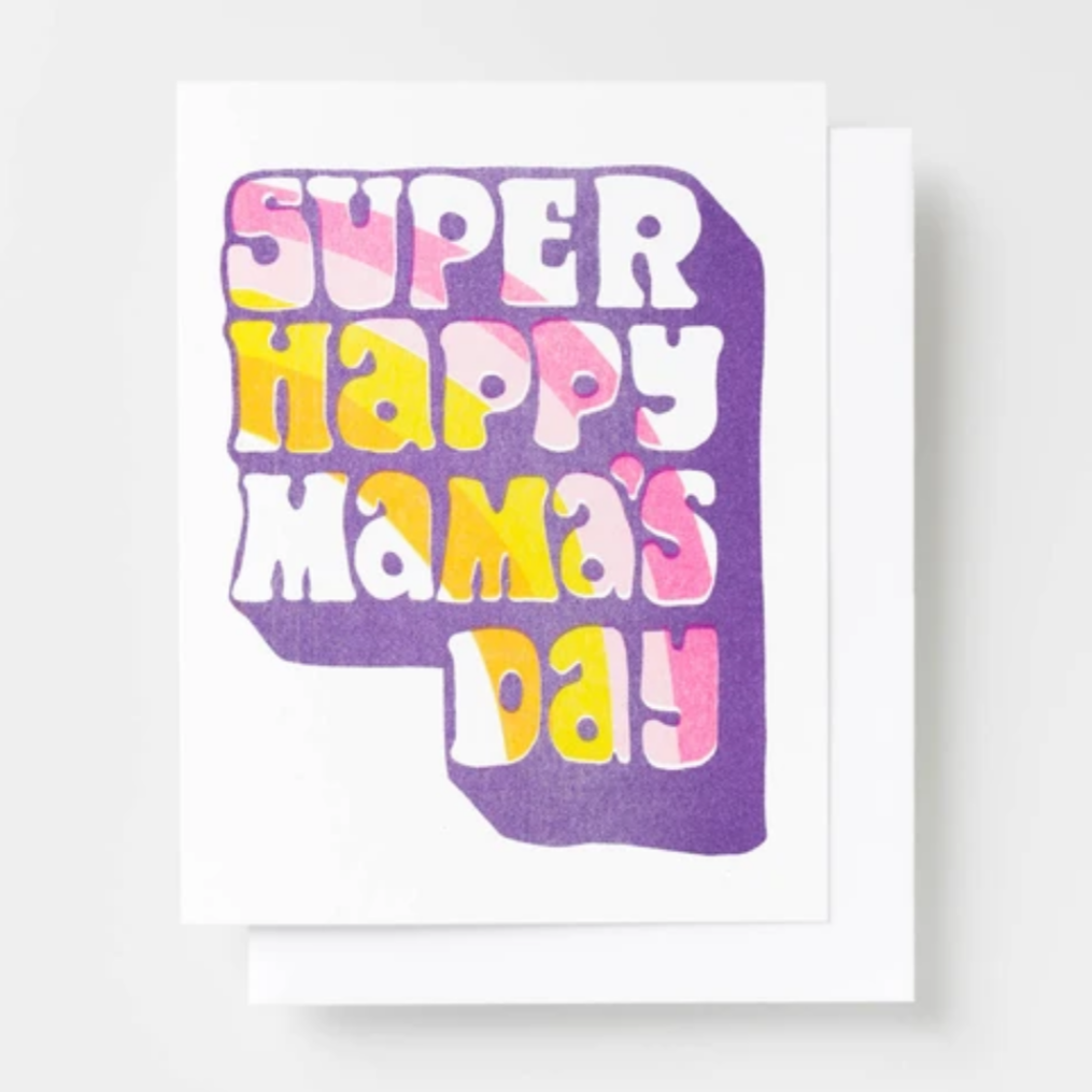 Super Happy Mama's Day -Risograph Card -mother's day