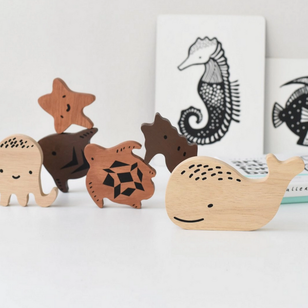 Wooden Tray Puzzle -ocean animals 2yrs+