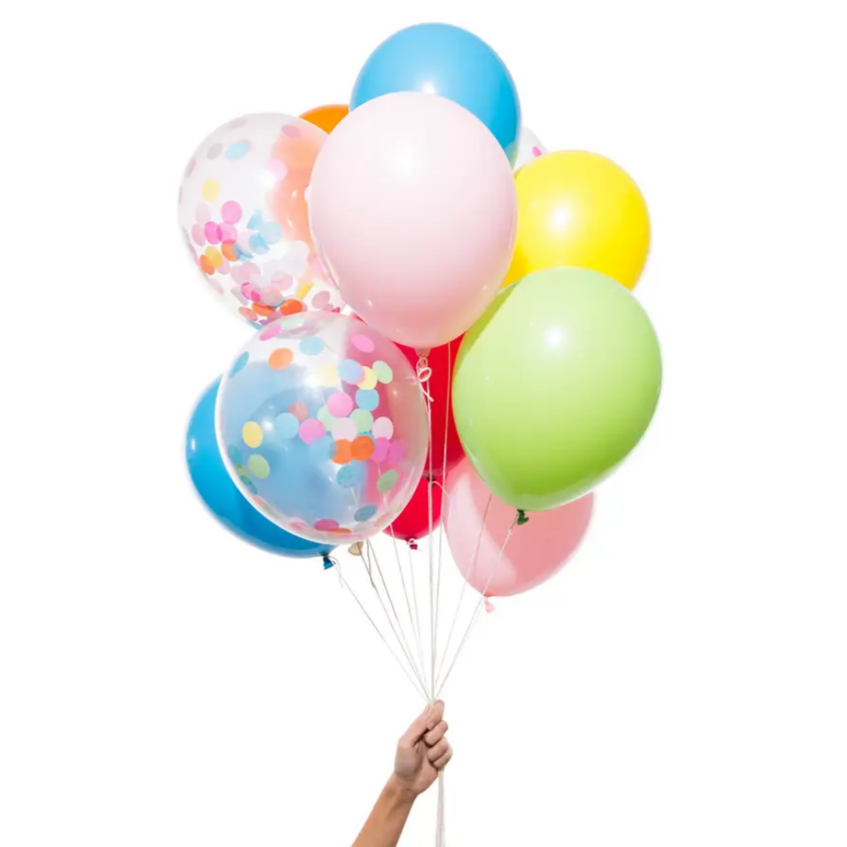 Rainbow Party Balloons (pk12)