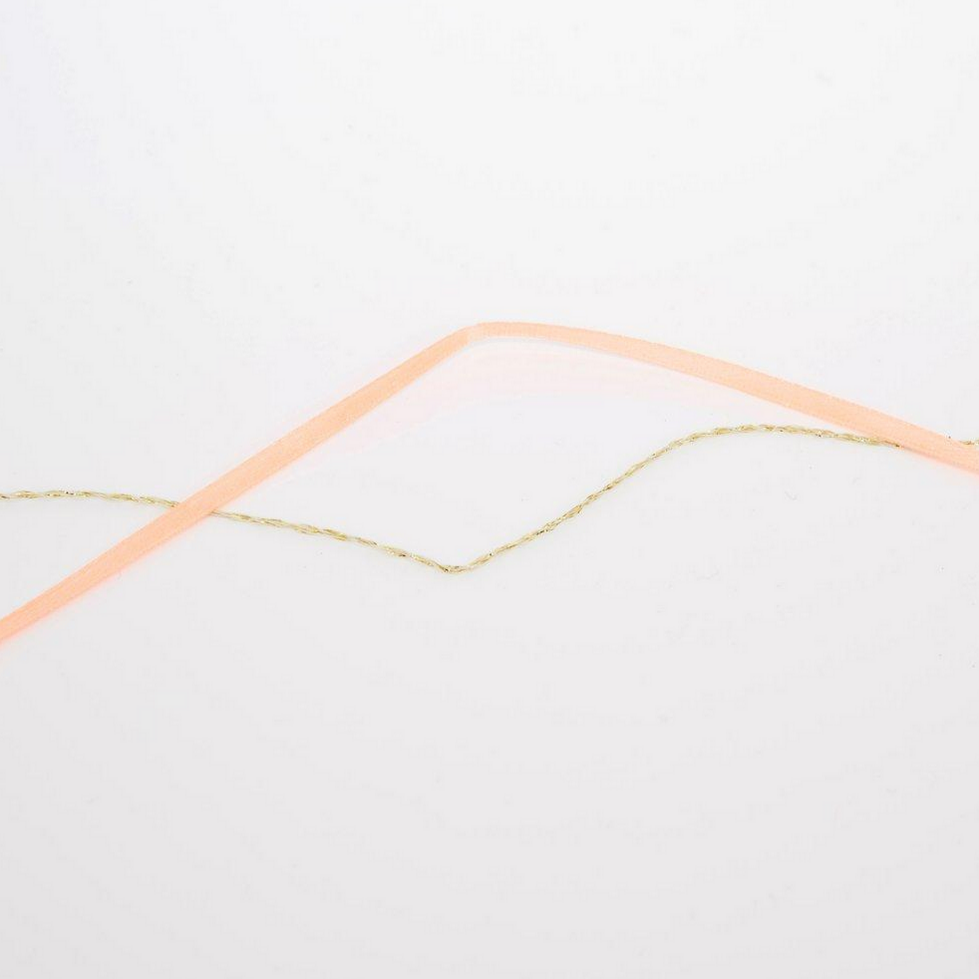 pink and gold string
