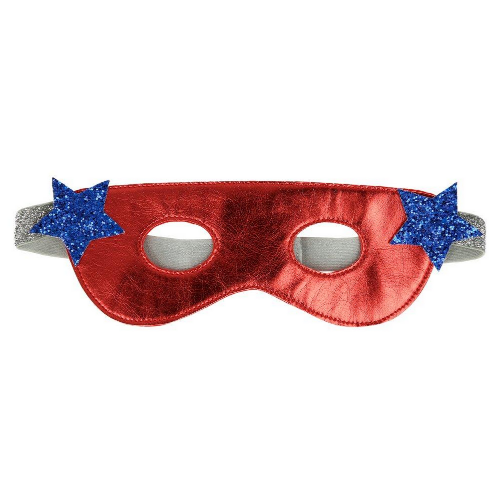 red mask with blue stars