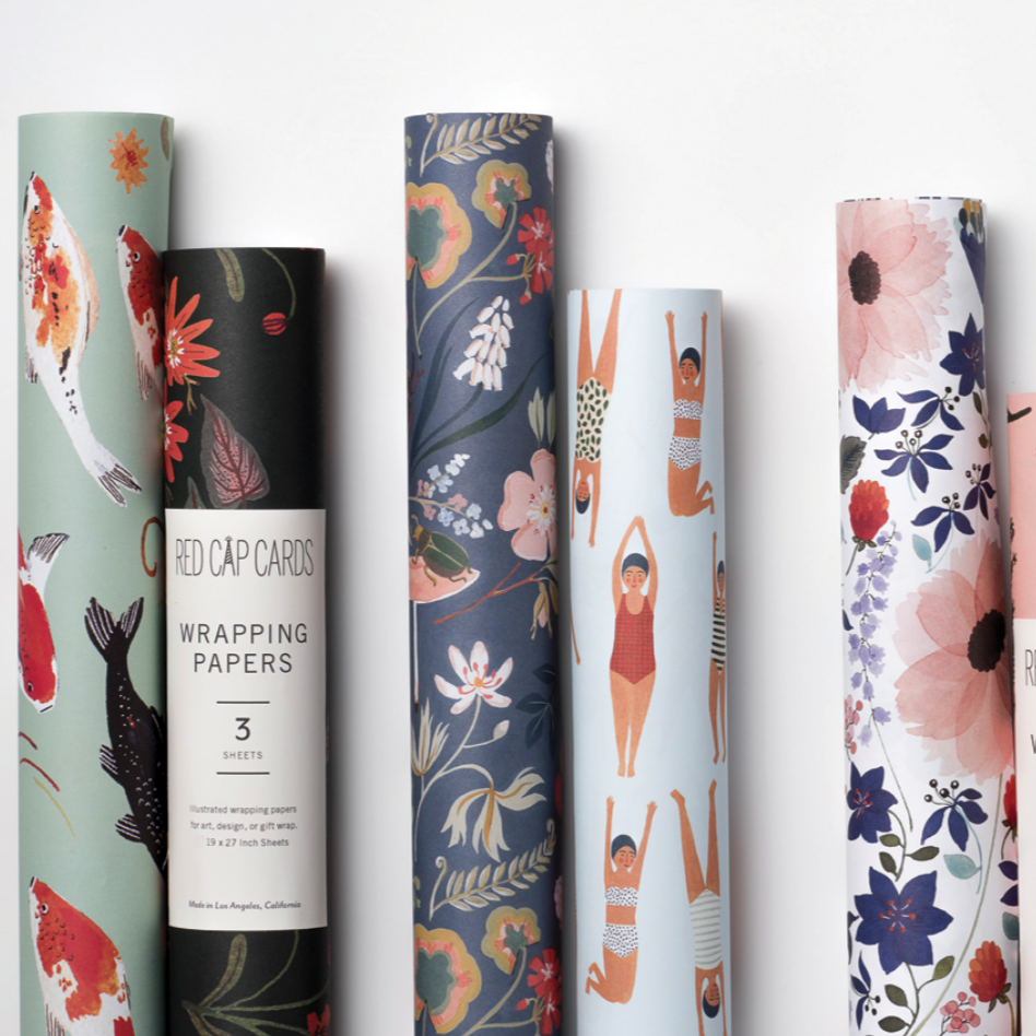 Building Snowman Gift Wrap Roll -roll of 3 sheets