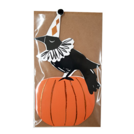 Vintage Halloween Crow Napkins pk16