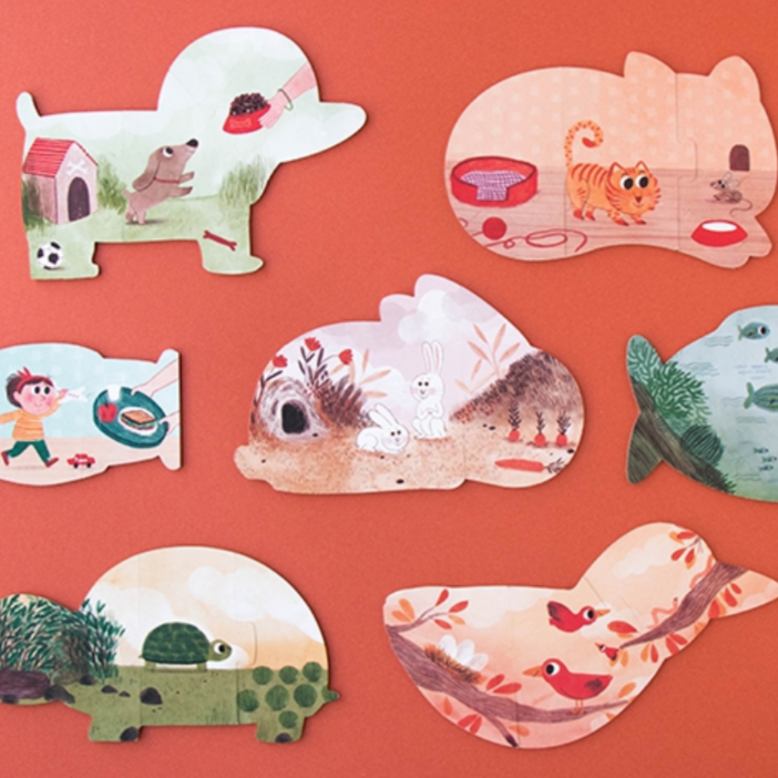 I Love My Pets Puzzle-21 pcs -Reversible
