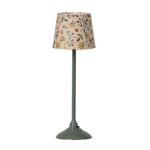 mint lamp with floral lamp shade