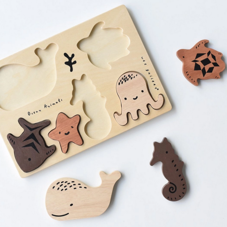 Wooden Tray Puzzle -ocean animals