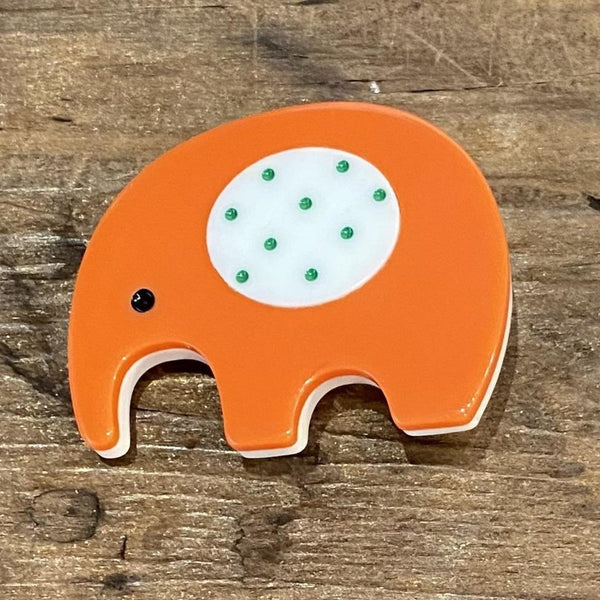 orange elephant hair clip