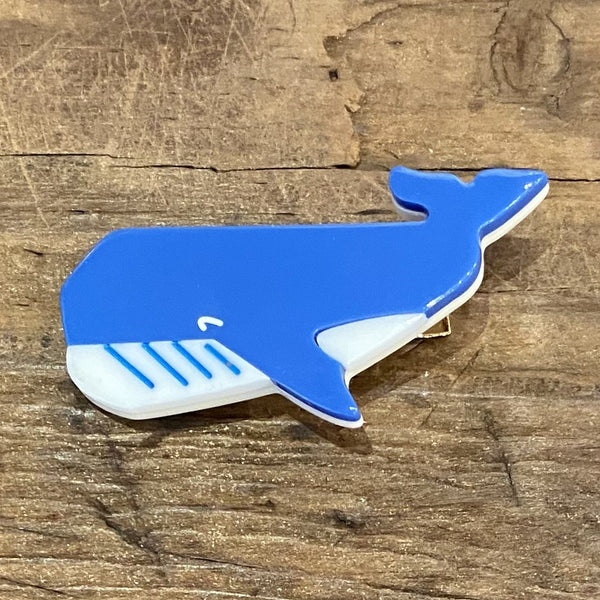 blue whale hair clip