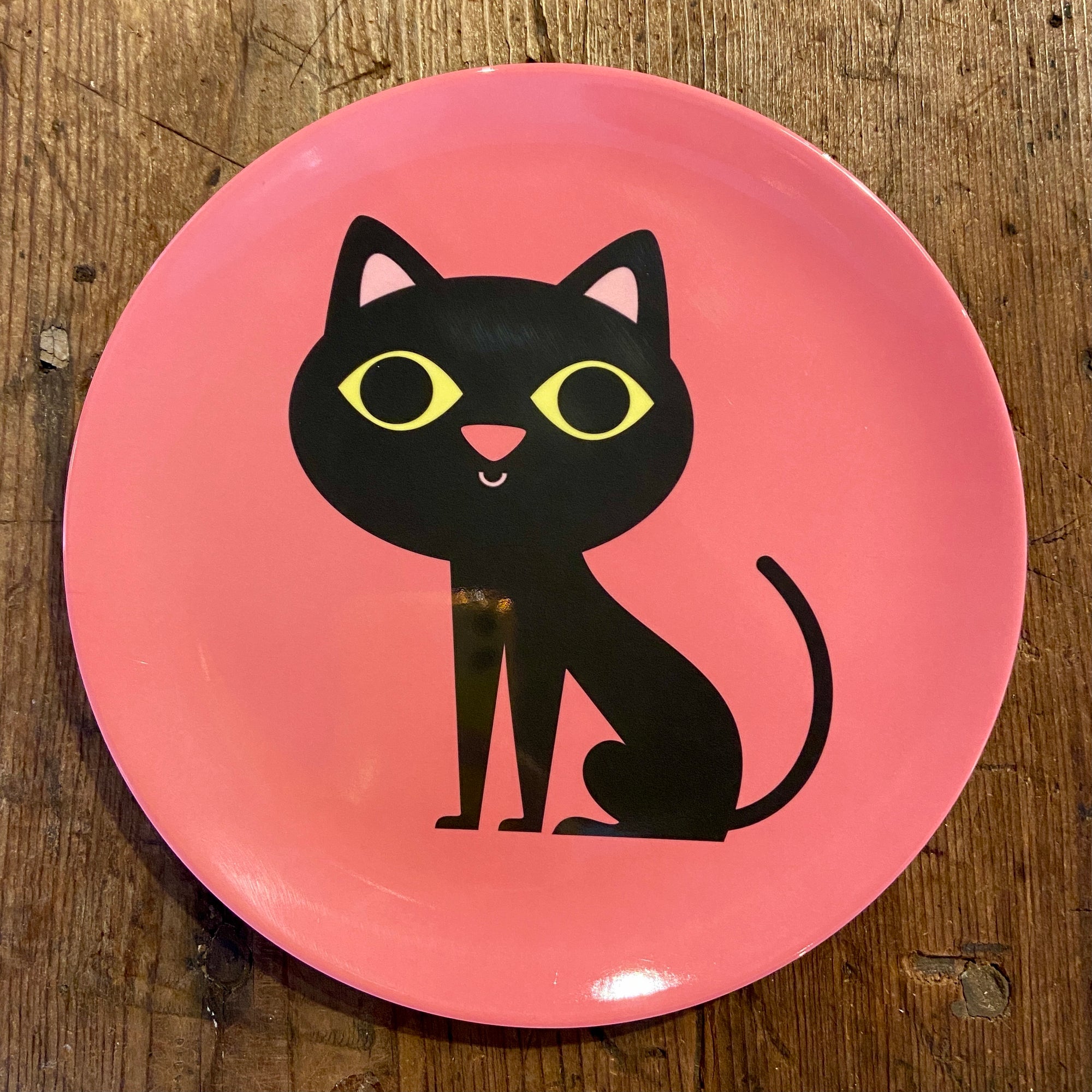 Pink Cat Melamine Plate -Ingela P. Arrhenius