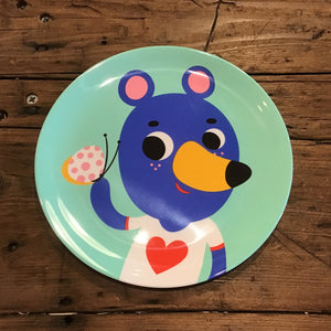 Blue Bear Plate -Helen Dardik