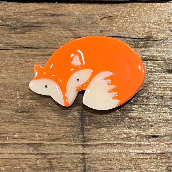 orange fox hair clip