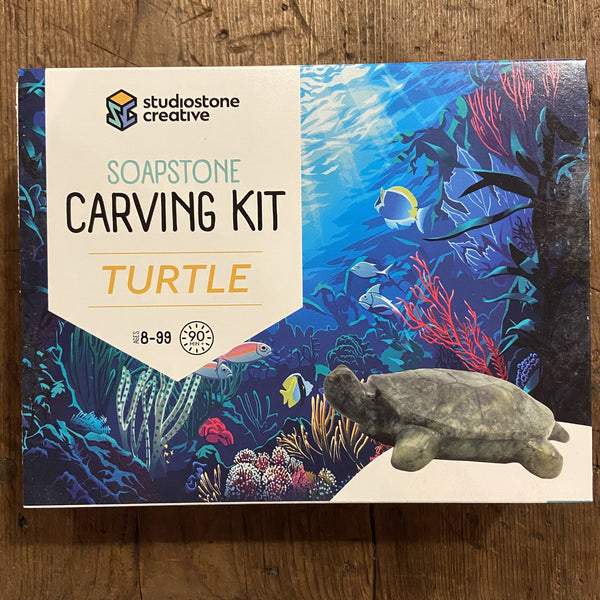 Soapstone Carving Kit -Turtle 8yrs+