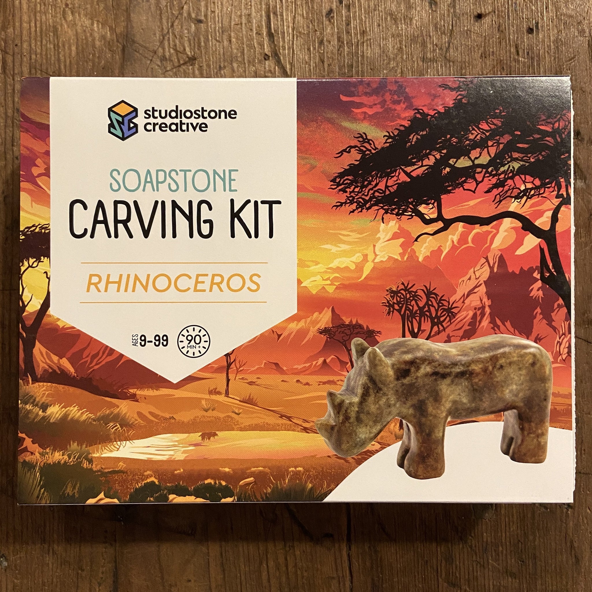 Soapstone Carving Kit -Rhinoceros 8yrs+